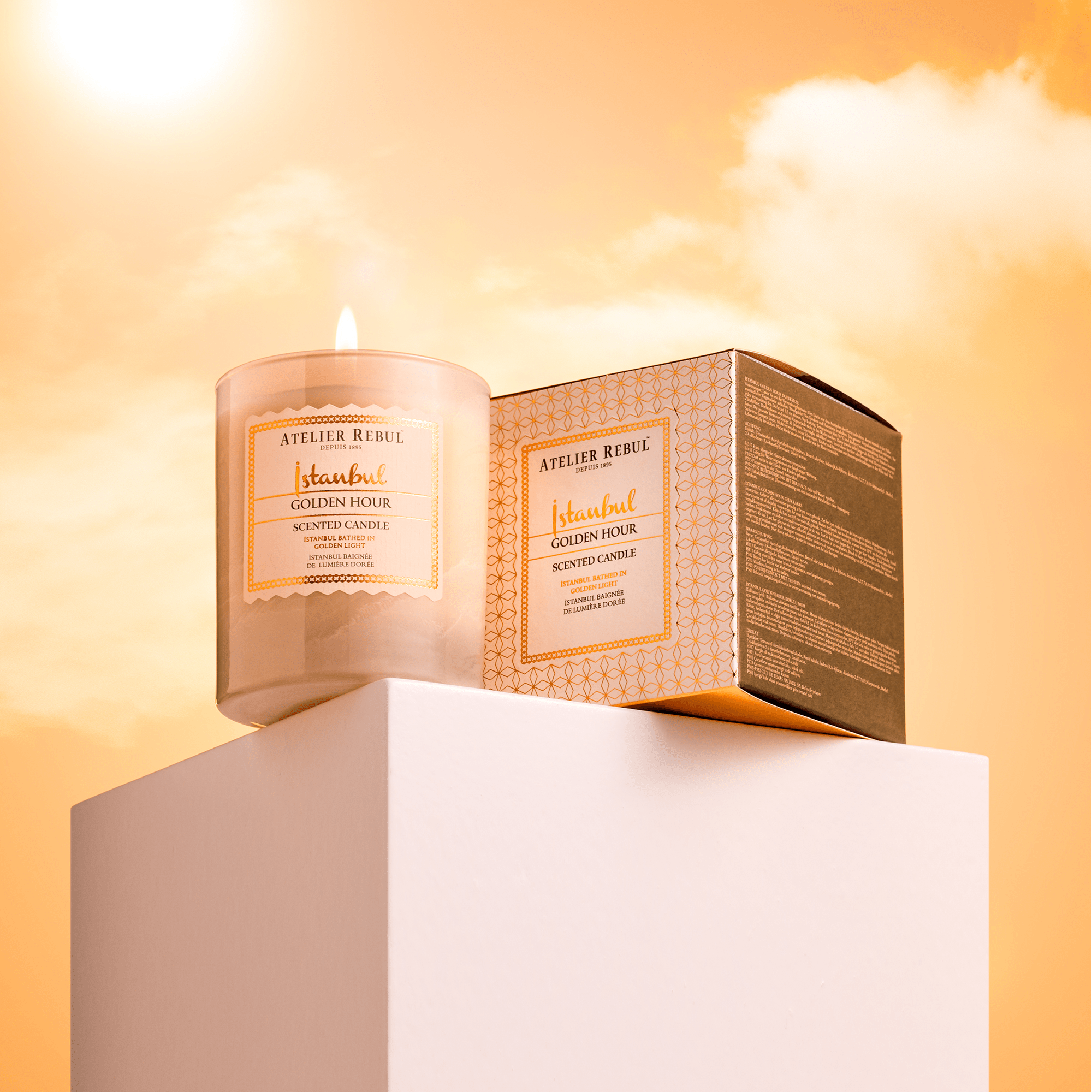 Istanbul Golden Hour Geurkaars 210g - Atelier Rebul