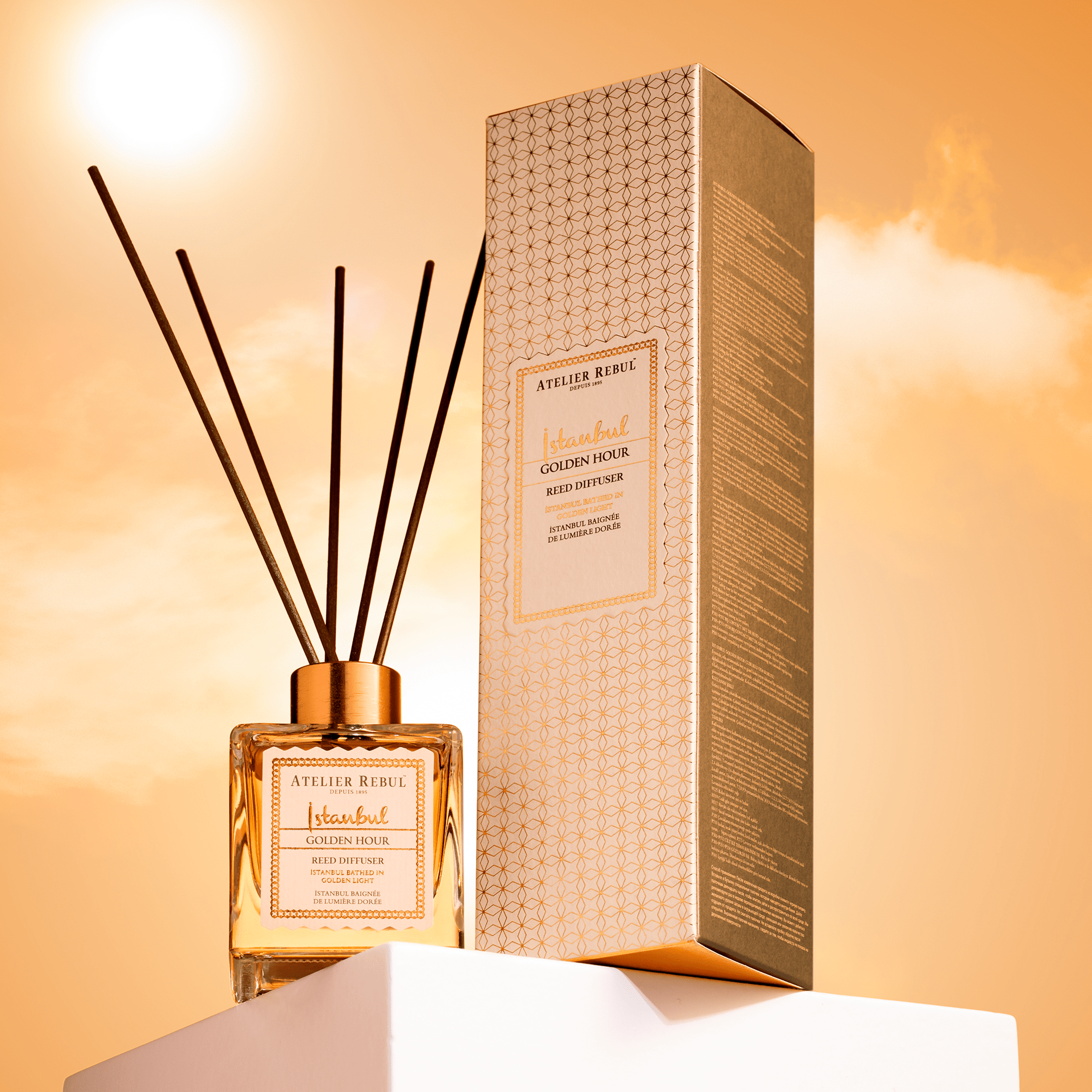 Istanbul Golden Hour Geurstokjes 120ml - Atelier Rebul