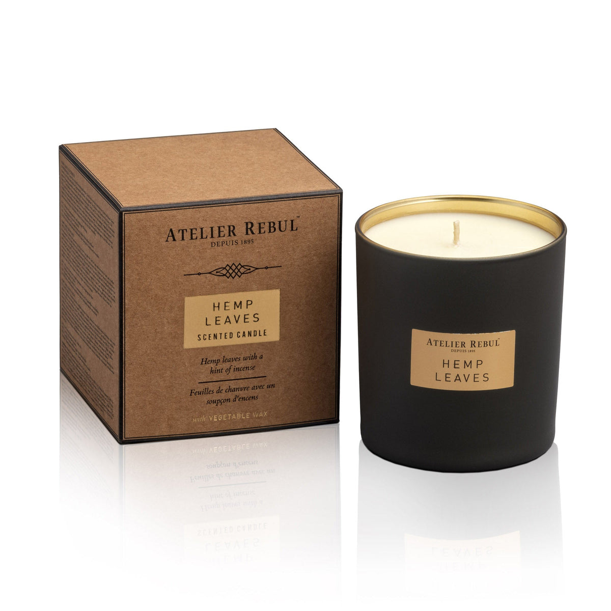 Hemp Leaves Geurkaars 210g - Atelier Rebul